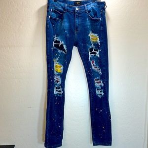 Kleep Distressed Jeans Size 34”W 33”L